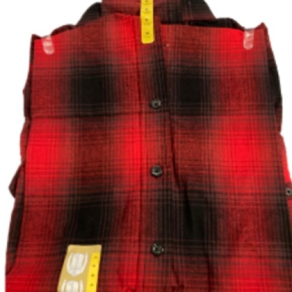 NWT Woolrich Ultimate Red & Black Flannel Men’s Button Down Size Medium - Picture 2 of 7